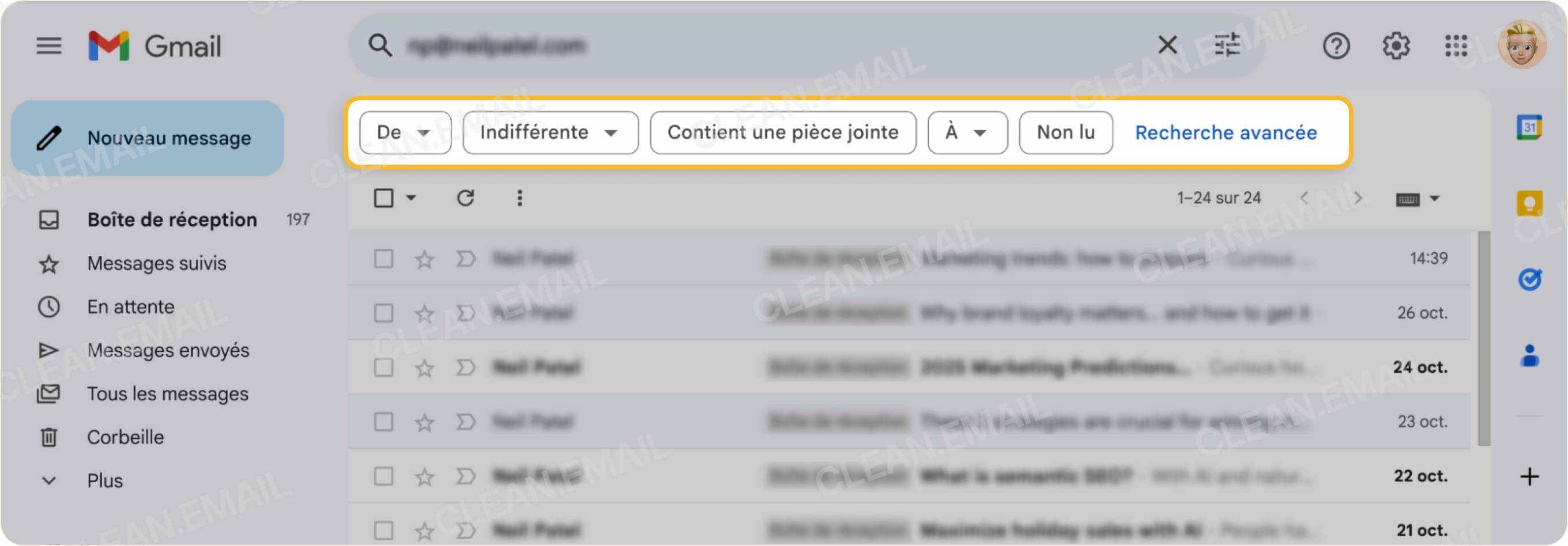 Étapes pour trier facilement par expéditeur sur Gmail