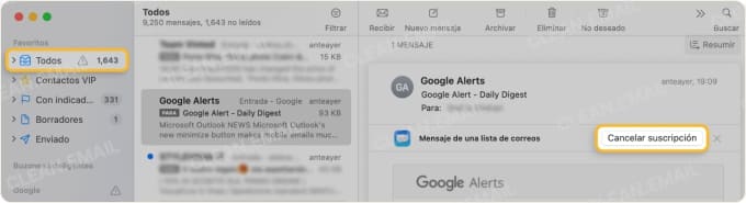 Cómo eliminar suscripciones a correos electrónicos en iPhone