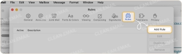 Apple Mail rules for filtering unsubscribe emails on Mac