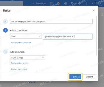 Outlook filters and rules for managing email subscriptions