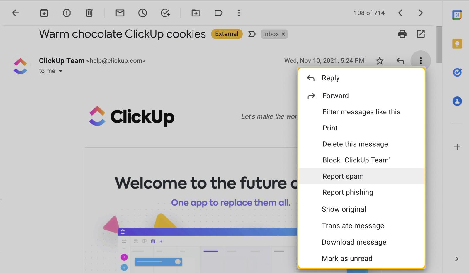unsubscribe email list gmail