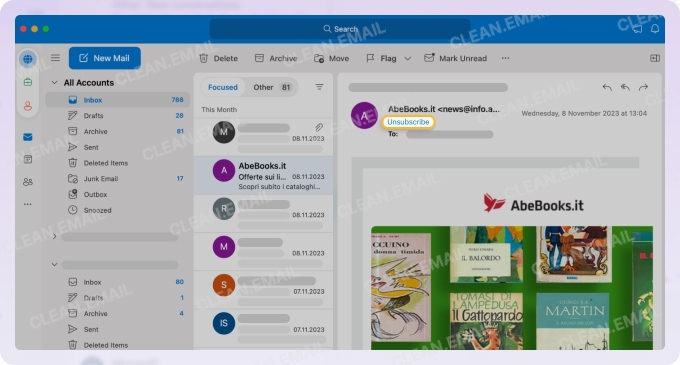 Outlook’s Unsubscribe button
