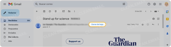 Cancelar suscripción de correos promocionales en Gmail