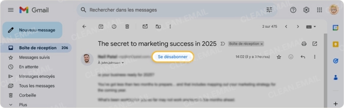 Comment se désabonner des e-mails sur Gmail