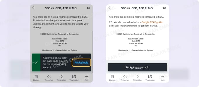 Wiederanmelden oder Abmelden rückgängig machen bei Yahoo