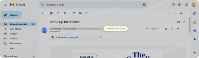 Cancelar a inscrição de e-mails promocionais no Gmail