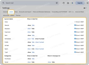 Reviewing Gmail labels for duplicates and unused labels