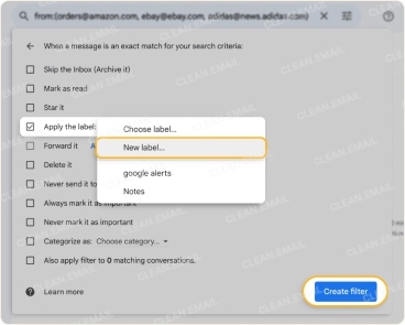 Gmail filters for automatically organizing recurring emails
