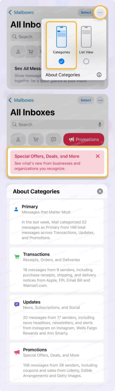 How to enable categories