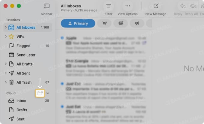How to create a folder in Mac Mail