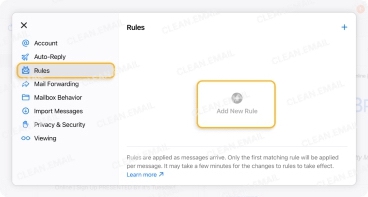 Set up rules to sort incoming mail