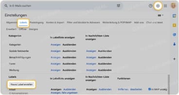 E-Mails mit Labels und Ordnern organisieren In Gmail