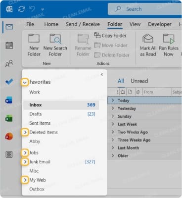 How to manage folders in Classic Outlook