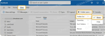 How to reorder folders in New Outlook