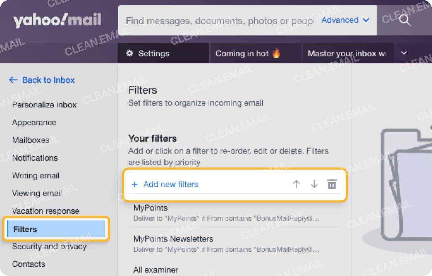 YAHOO MAIL EMAIL PLANNER visual data 7