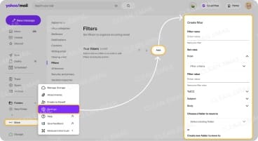 Create Yahoo Mail filters to automatically archive or delete specific messages