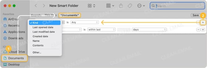 Create Smart Folders on Mac