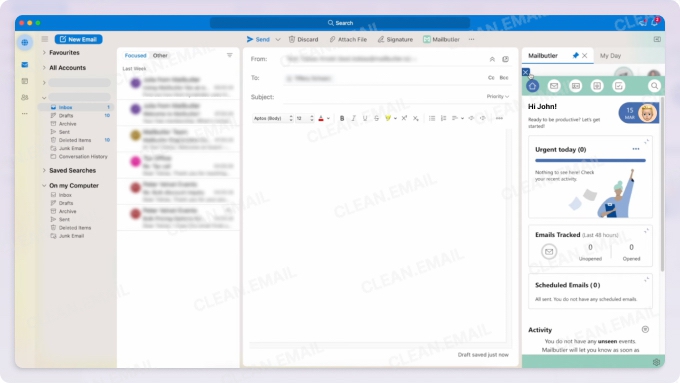Mailbutler extension for enhancing email clients