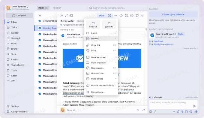 Shortwave is an email organizer for Gmail