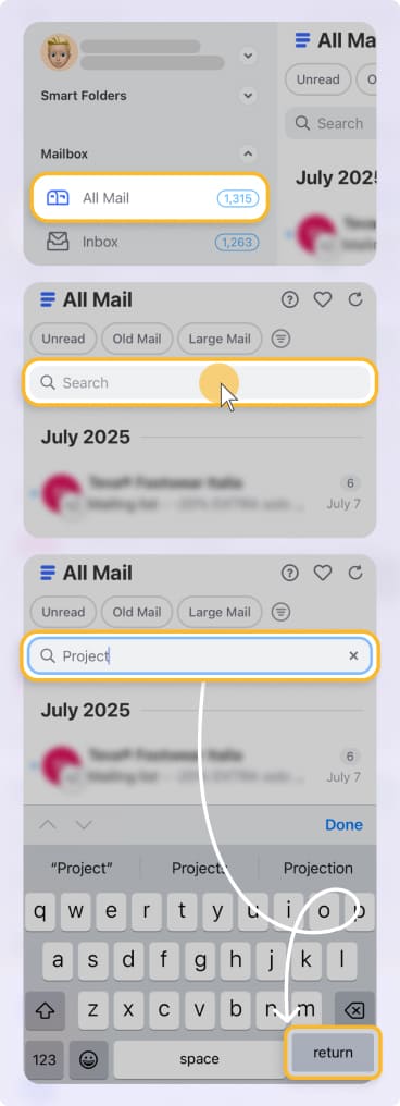 How to search emails in Clean Email on iPhone