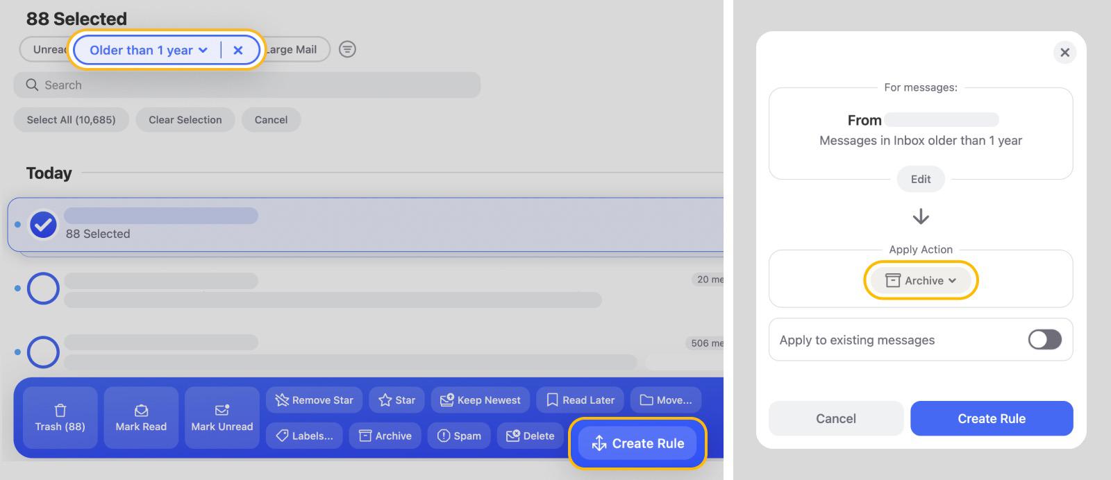 what does archive means in email