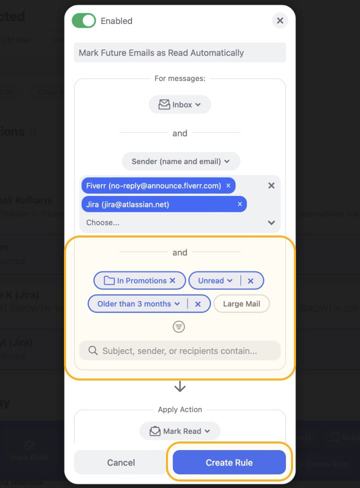 Create a Specific Rule in Clean Email