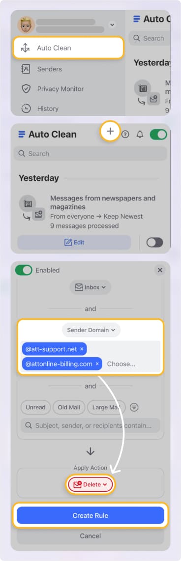 Stop AT&T Spam Emails with Clean Email