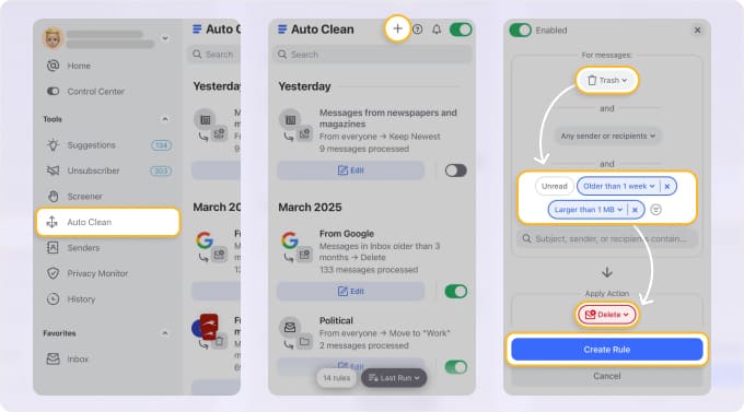 Empty Mail Trash efficiently with Clean Email