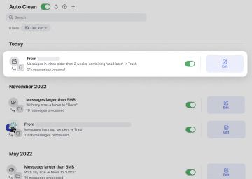 Automate email actions with Clean Email