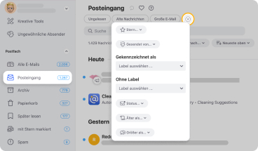 Effizientes Bereinigen und Filtern mit Clean Email