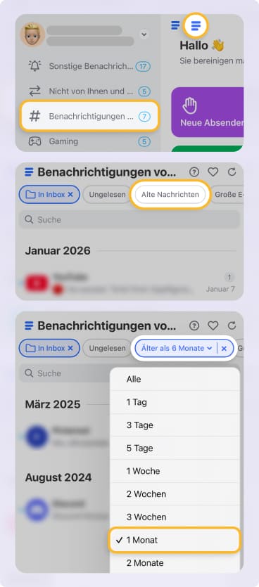 E-Mails nach 30 Tagen automatisch mit Clean Email löschen