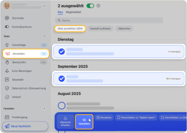 Newsletter massenhaft mit Clean Email abmelden