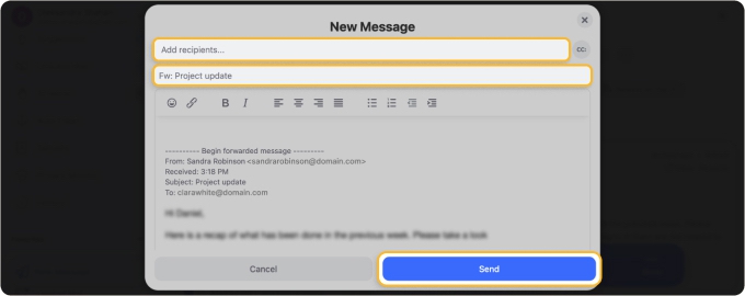 Forward a Message in Clean Email