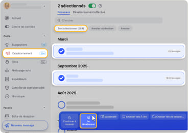 Se désabonner en masse des e-mails avec Clean Email