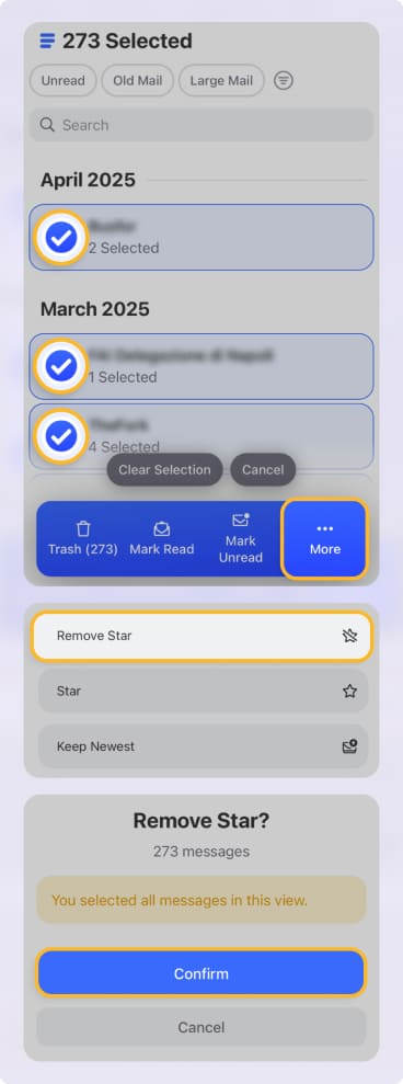 Mass Unflag Emails on iPhone With Clean Email