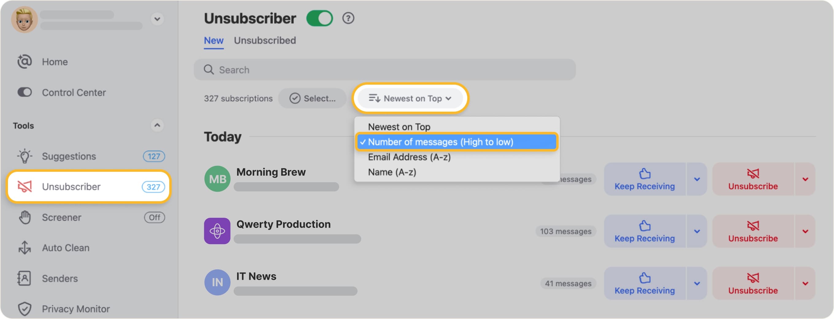 how to unsubscribe all email subscriptions at once