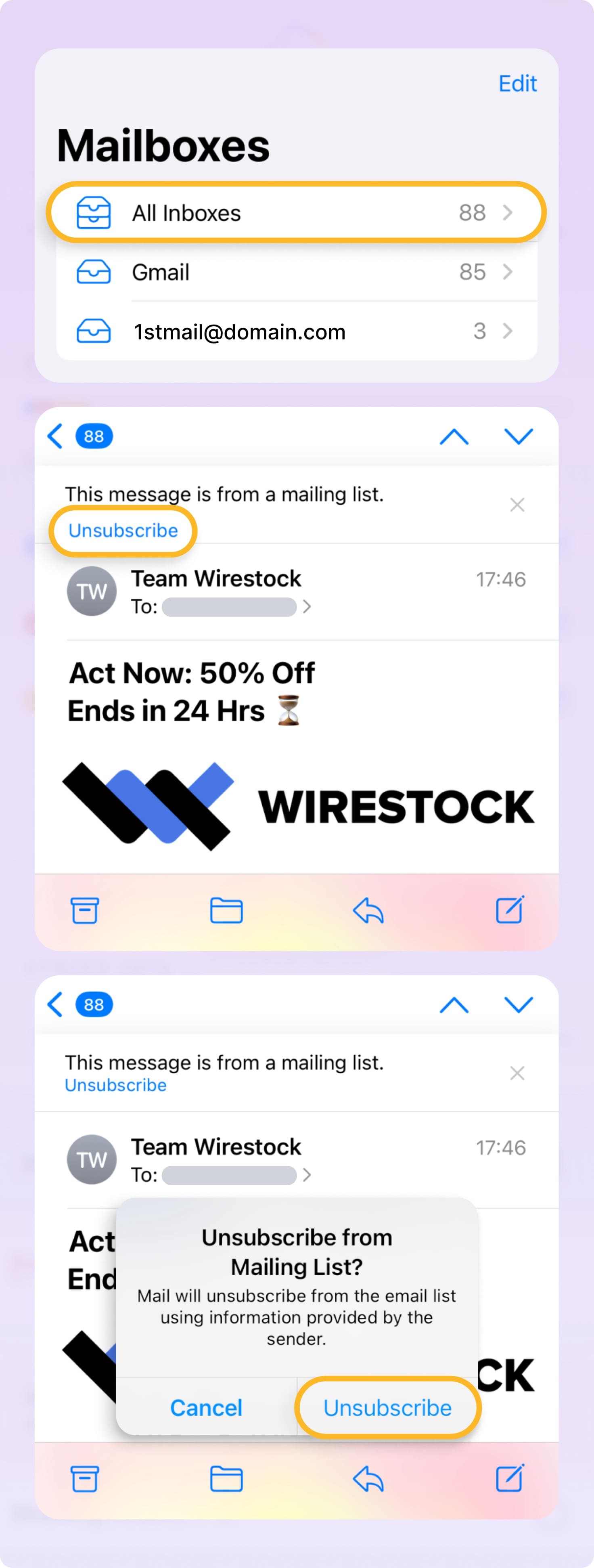 how to send email to junk on iphone