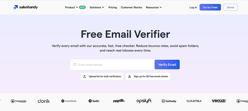 Saleshandy Email Verifier is a free and reliable solution for sales teams and marketers