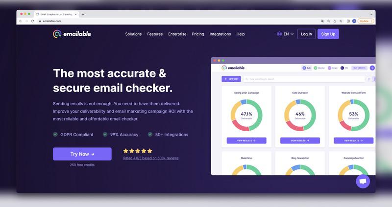 Emailable service for email validation
