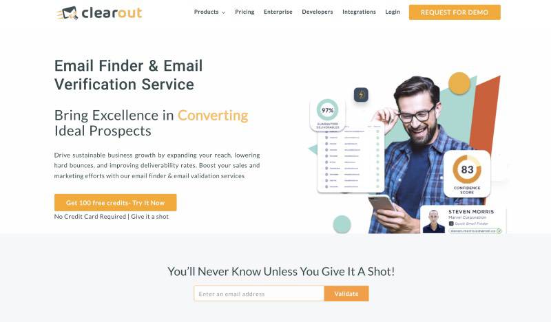 Clearout best email list checker in 2023