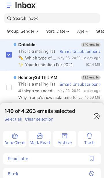 Clean your inbox with Clean Email